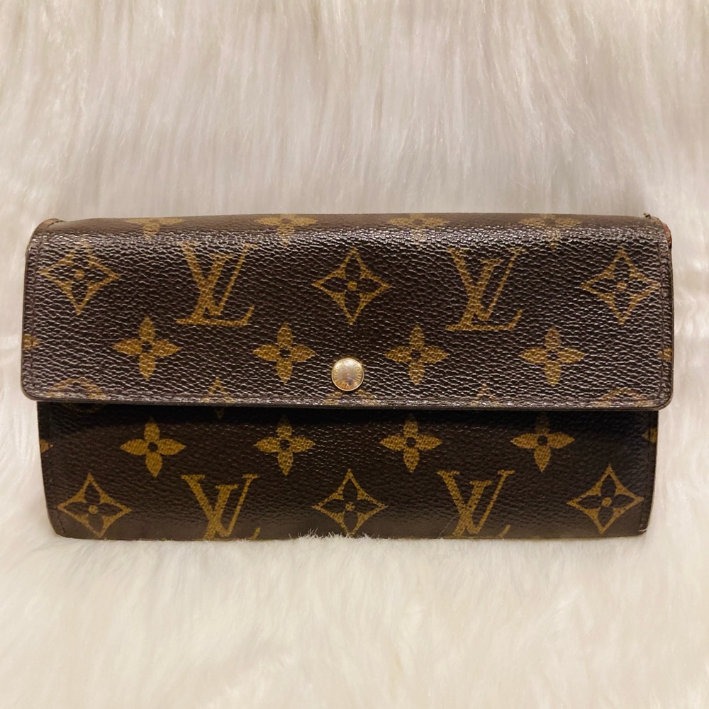 Authentic Louis Vuitton Portefeuille Sarah Wallet #1.8r CA 0079